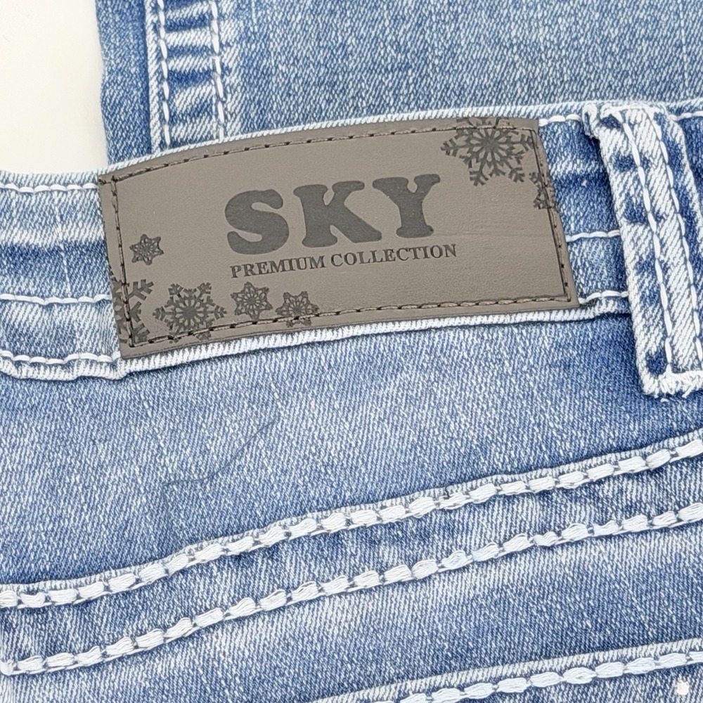 SKY Premium Collection Bootcut Jeans Love Heart Wings Rhinestone Bling 11/12 - Picture 3 of 6